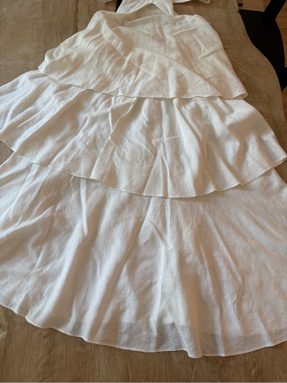 FARM Rio Off-White Flower Cutout Linen Blend Maxi Dress Small - Picture 7 of 13